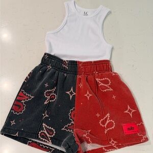 Nike Black and Red Paisley Shorts